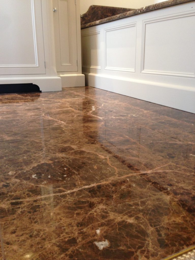 Emperador marble floor restoration
